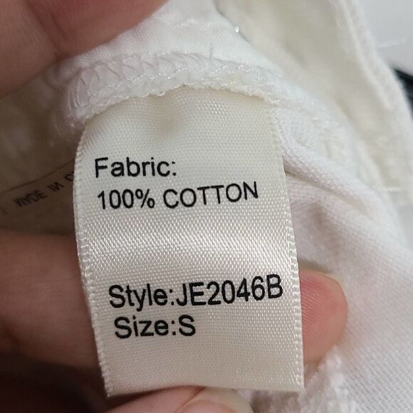 Elan Boyfriend DenimĀ Distressed White Ripped JeansāSizeāSmall - Picture 11 of 11